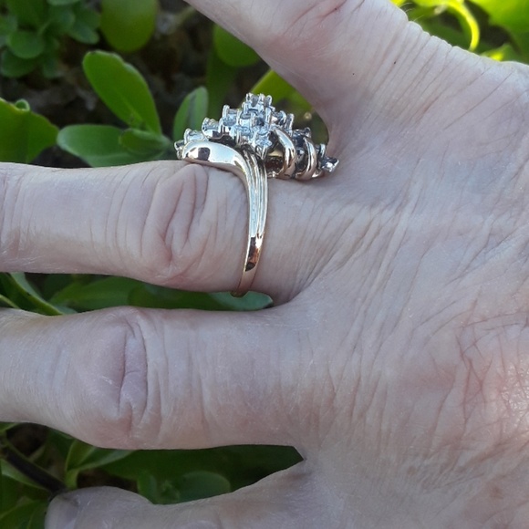 SOLD    14k genuine Gold &  genuine DIARING - Picture 3 of 5